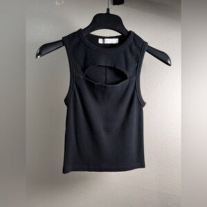 IRO Pina Black Cutout Tank Top